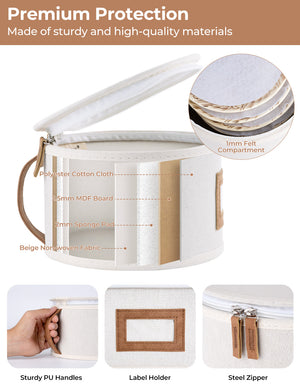 Hard Shell China Storage Boxes for Dishes, Plates and Mugs