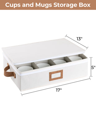 Hard Shell China Storage Boxes for Dishes, Plates and Mugs