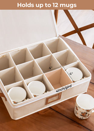 Hard Shell China Storage Boxes for Dishes, Plates and Mugs