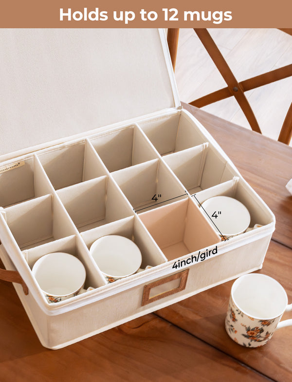 Hard Shell China Storage Boxes for Dishes, Plates and Mugs
