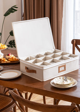 Hard Shell China Storage Boxes for Dishes, Plates and Mugs