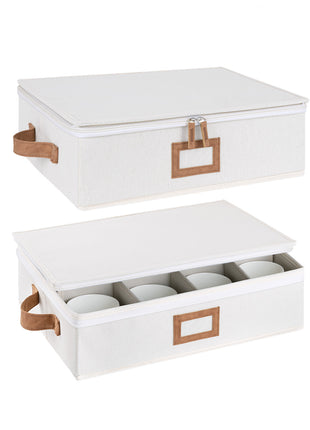 Hard Shell China Storage Boxes for Dishes, Plates and Mugs