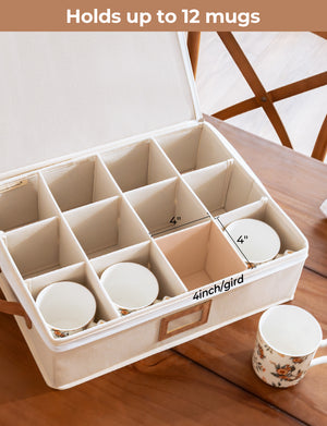 Hard Shell China Storage Boxes for Dishes, Plates and Mugs