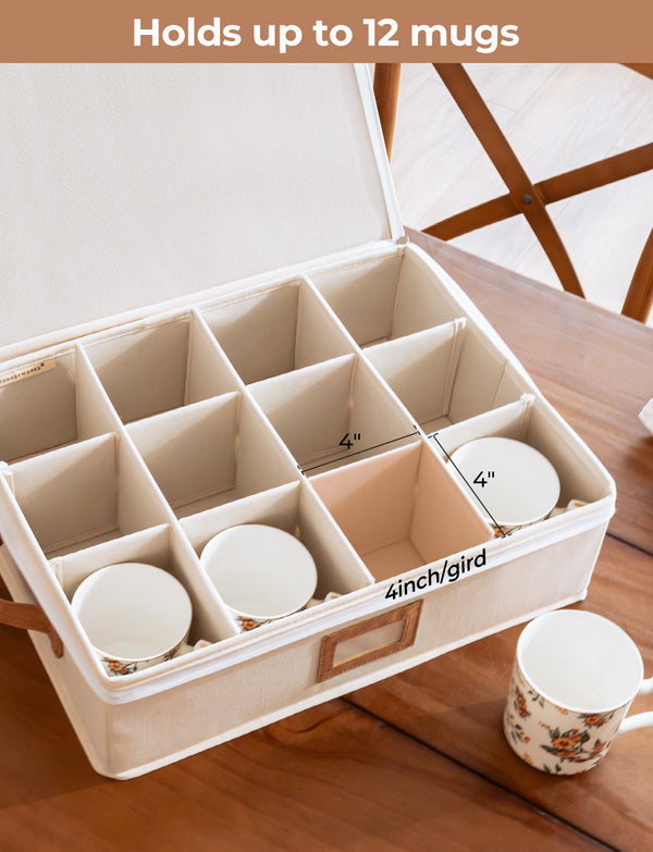 Hard Shell China Storage Boxes for Dishes, Plates and Mugs