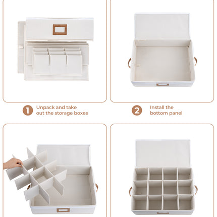 StorageWorks Hard Shell China Storage Boxes for Dishes, Plates and Mugs