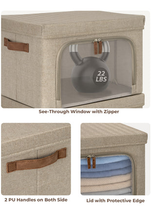 Decorative Storage Boxes with Clear Window