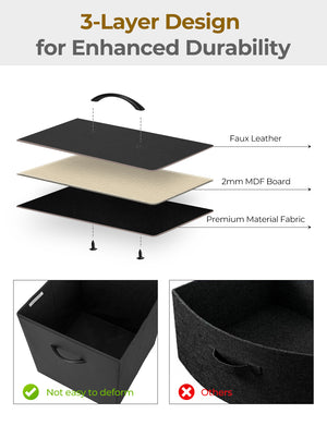 Storage Cube Organizer Baskets, 4-Pack