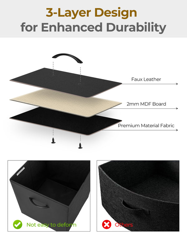 Storage Cube Organizer Baskets, 4-Pack