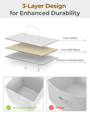 Storage Cube Organizer Baskets, 4-Pack