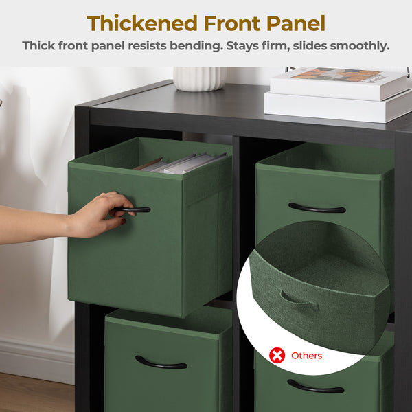 Storage Cube Bins with Handle, 4-Pack