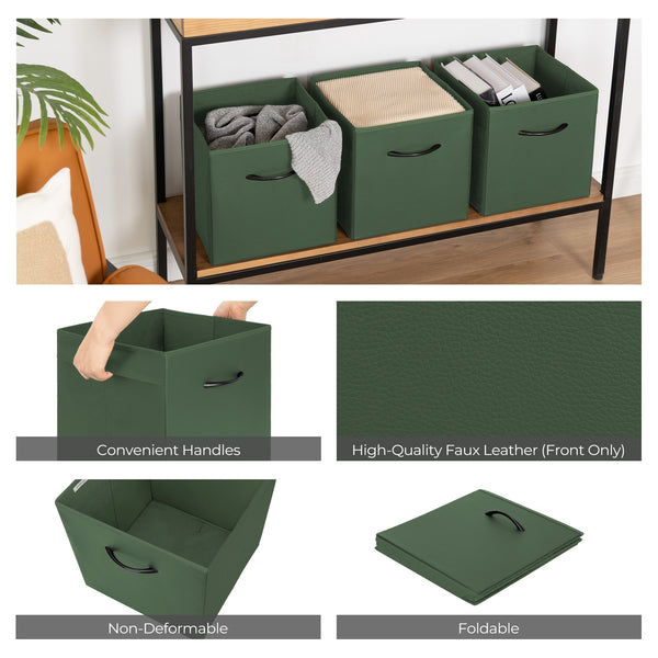 Storage Cube Bins with Handle, 4-Pack