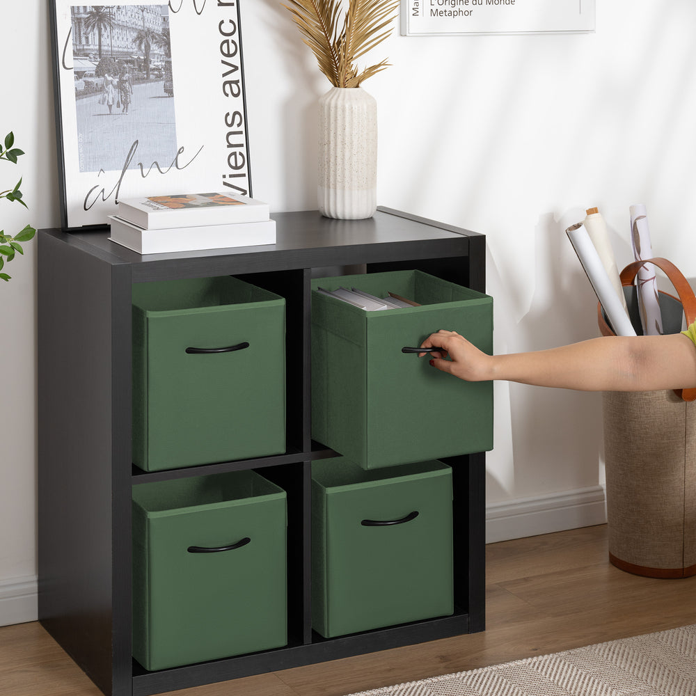 Storage Cube Bins with Handle, 4-Pack
