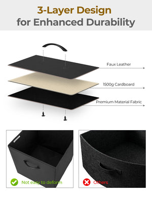 Storage Cube Organizer Baskets, 4-Pack