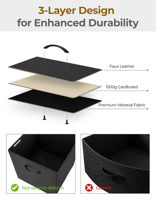 Storage Cube Organizer Baskets, 4-Pack