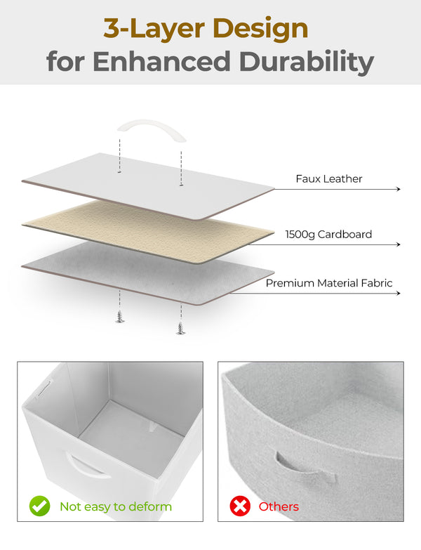 Storage Cube Organizer Baskets, 4-Pack