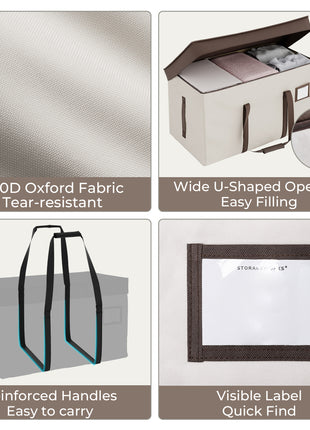 1/2/3 Packs  Extra Large Oxford Fabric Moving Bags