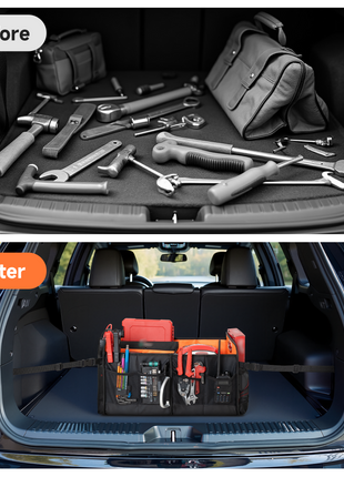 StorageWorks Trunk Organizer for SUV, Multi-Compartment Car Trunk Organizer