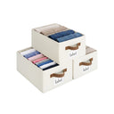 Fabric Storage Bins with Divider and Label Holder