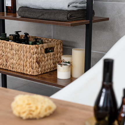 StorageWorks Wicker Baskets with Built-in Handles, Set of 3 (1PC Large, 2PCS Medium)