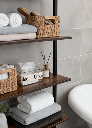 Wicker Baskets with Built-in Handles, Set of 3 (1PC Large, 2PCS Medium)