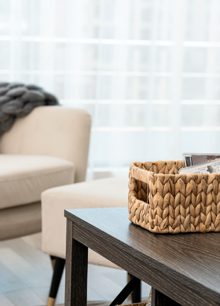 Wicker Baskets with Built-in Handles, Set of 3 (1PC Large, 2PCS Medium)