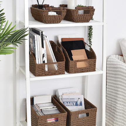 StorageWorks Storage Baskets for Organizing, Wicker Baskets with Built-in Handles, 2 Pack