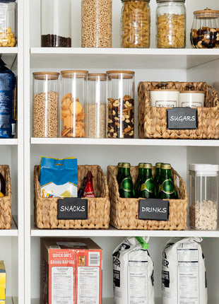 Storage Baskets for Organizing, Wicker Baskets with Built-in Handles, 2 Pack