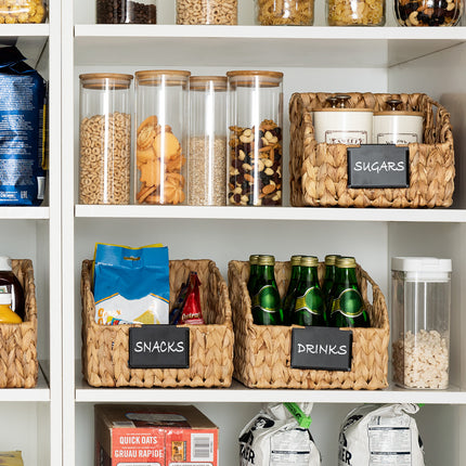 StorageWorks Storage Baskets for Organizing, Wicker Baskets with Built-in Handles, 2 Pack