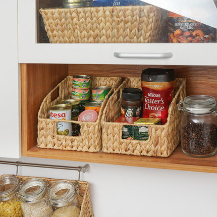 StorageWorks Storage Baskets for Organizing, Wicker Baskets with Built-in Handles, 2 Pack