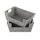 Woven Paper Rope Pantry Baskets for Storage, 2 Pack