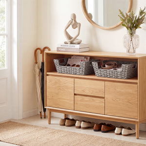 Woven Paper Rope Pantry Baskets for Storage, 2 Pack