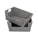 Woven Paper Rope Pantry Baskets for Storage, 2 Pack