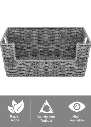 Wicker Pantry Baskets for Storage, 2 Pack