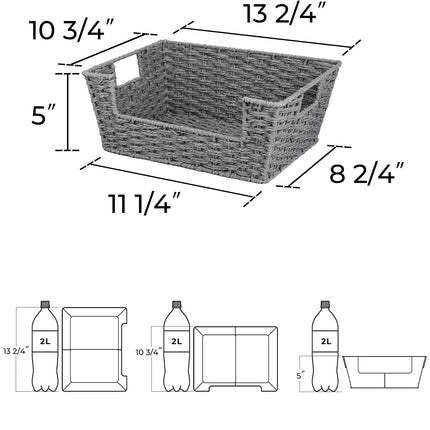 StorageWorks Wicker Pantry Baskets for Storage, 2 Pack