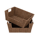 Woven Paper Rope Pantry Baskets for Storage, 2 Pack