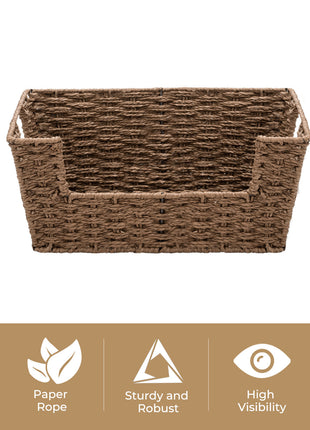 Wicker Pantry Baskets for Storage, 2 Pack