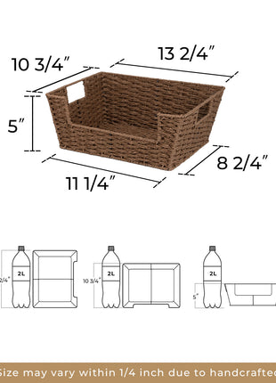 Wicker Pantry Baskets for Storage, 2 Pack