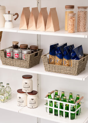 Wicker Pantry Baskets for Storage, 2 Pack