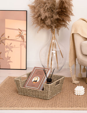 Handwoven Seagrass Pantry Baskets for Storage, 2 Pack