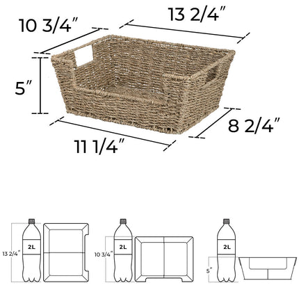 StorageWorks Wicker Pantry Baskets for Storage, 2 Pack