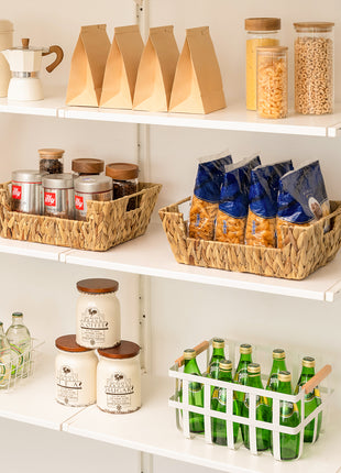 Wicker Pantry Baskets for Storage, 2 Pack