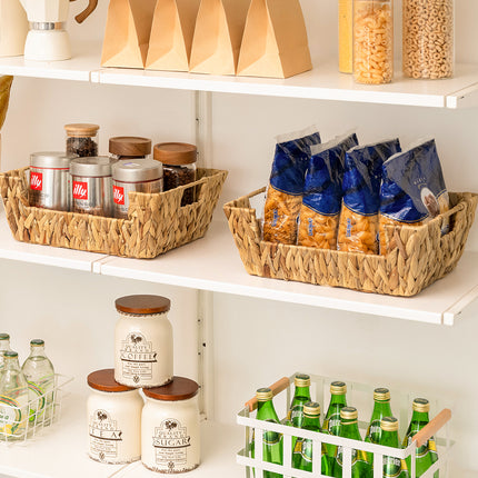 StorageWorks Wicker Pantry Baskets for Storage, 2 Pack