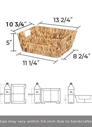 Wicker Pantry Baskets for Storage, 2 Pack