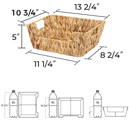 StorageWorks Wicker Pantry Baskets for Storage, 2 Pack