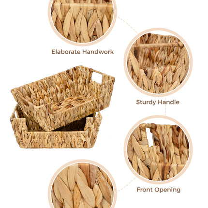 StorageWorks Wicker Pantry Baskets for Storage, 2 Pack