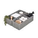 Paper Rope Toilet Basket Tank Topper, 3 Sections, 2-Pack