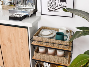 Large Seagrass Tray for Bathroom, 2 Pack