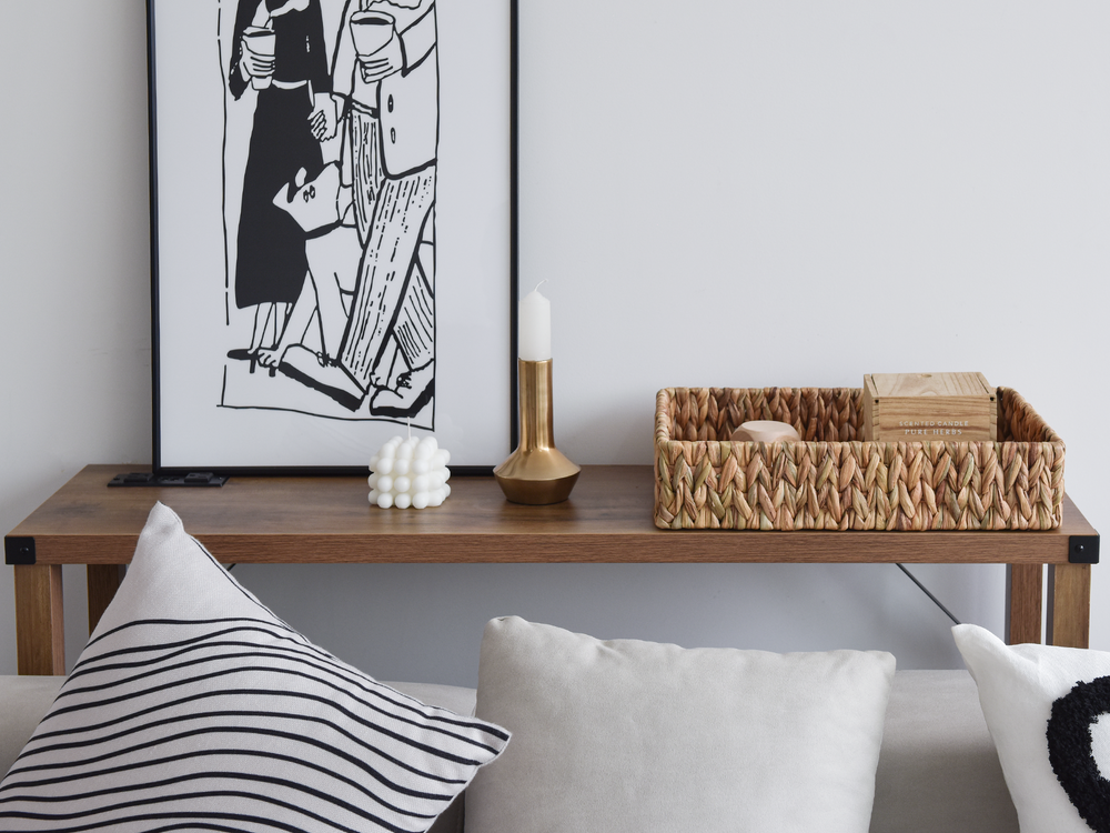 Large Water Hyacinth Tray for Bathroom, 2 Pack