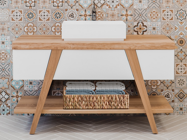 Large Water Hyacinth Tray for Bathroom, 2 Pack