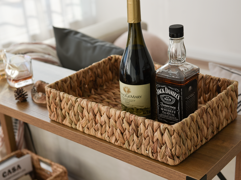 Handwoven Wicker Baskets for Organizing, Toilet Paper Basket, 2 Pack